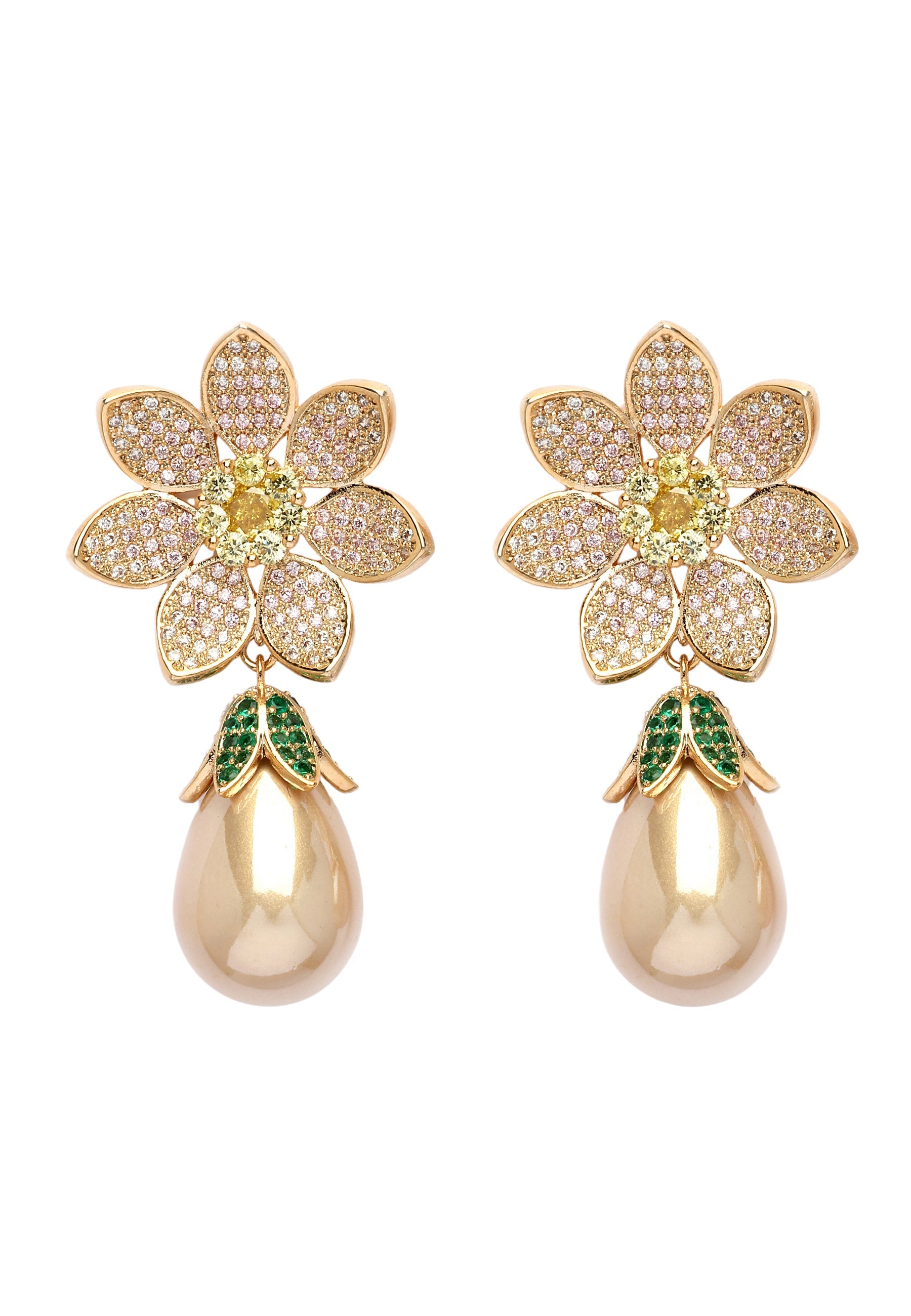 Diva Dainty Floral Drop Earrings