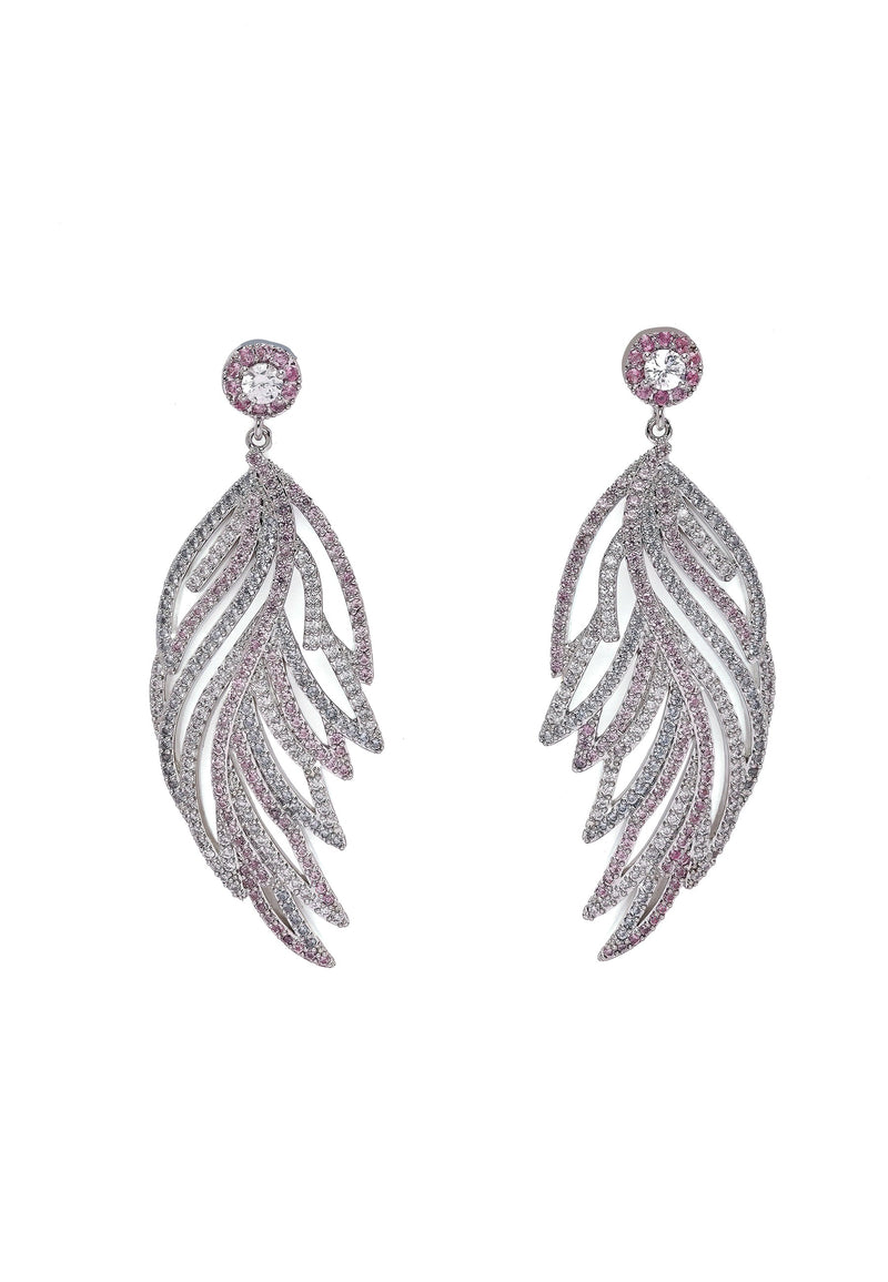 Diva Leaf Shaped Western Drop Earrings