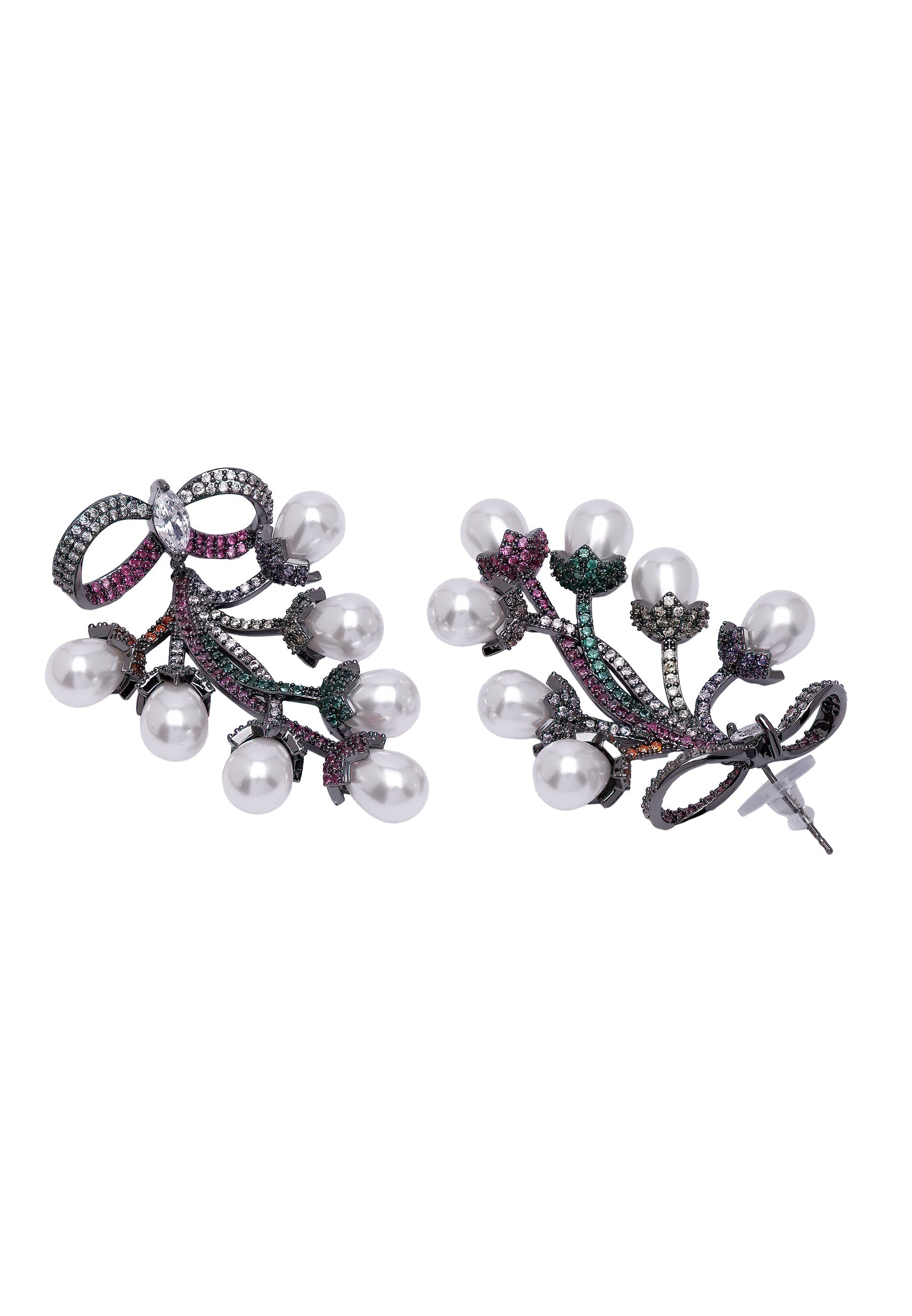 Diva Bow Shaped Grapevine Drop Earrings