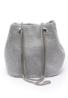 Silver-toned Shimmery Shoulder Clutch