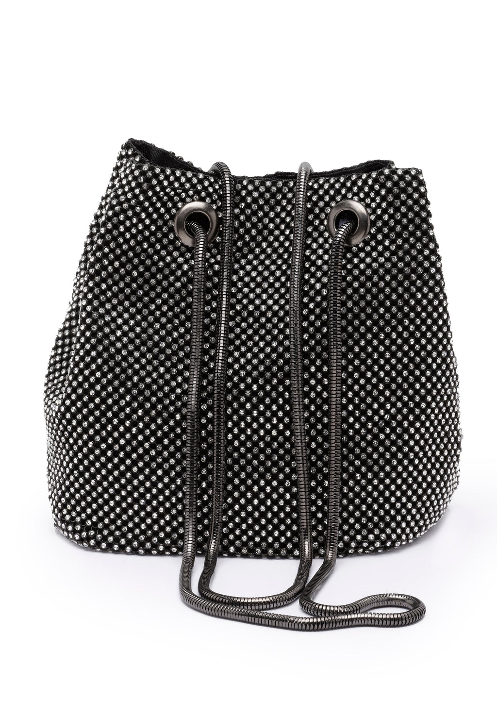 Black Shimmery Shoulder Clutch