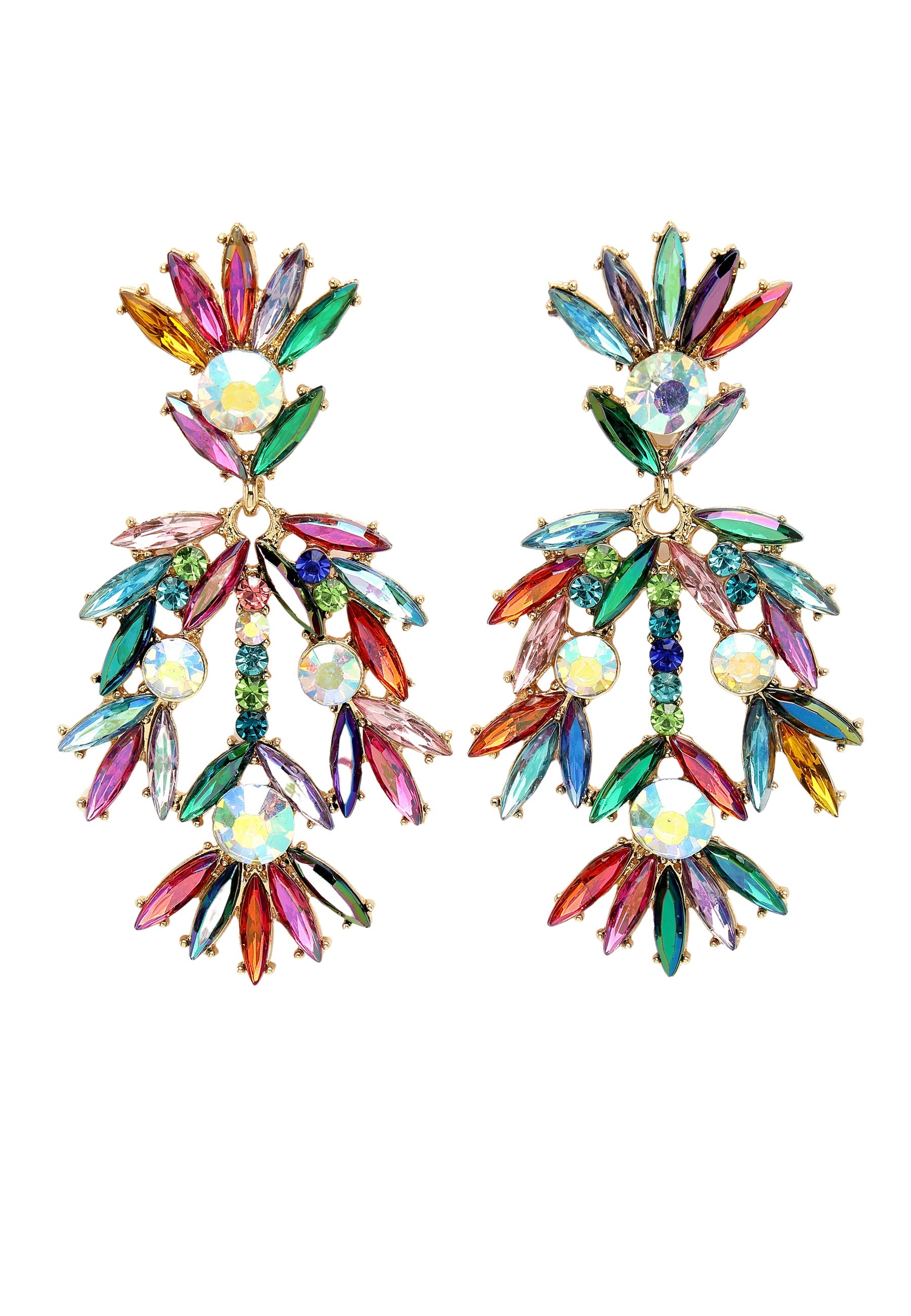 Fancy Floral Plume Earrings