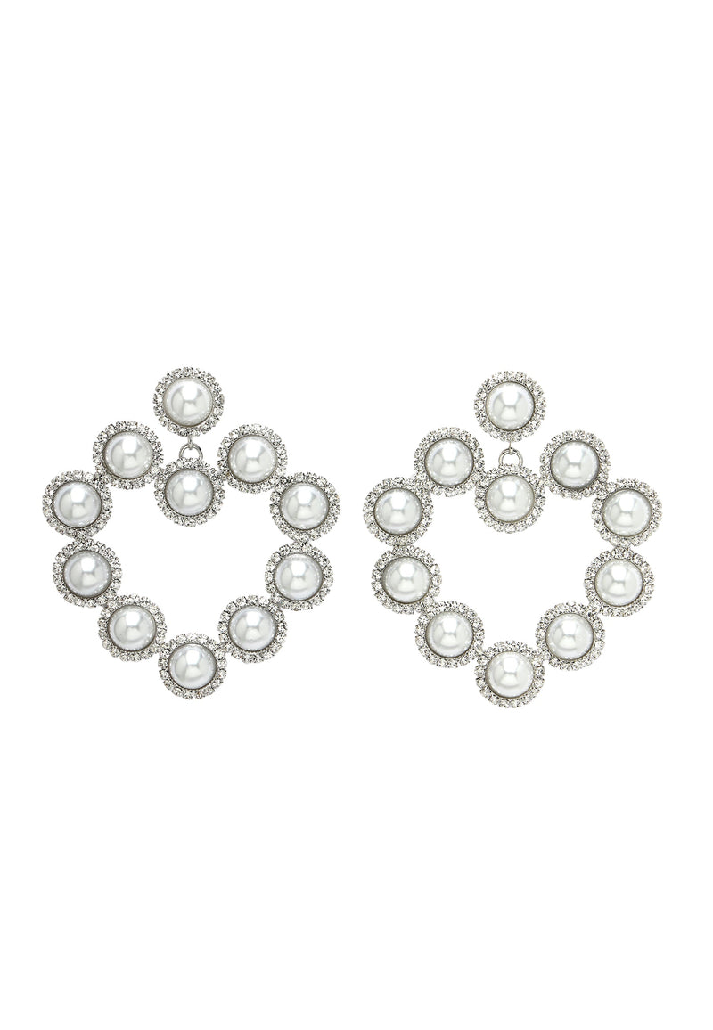 Heart Shaped Drop Earrings