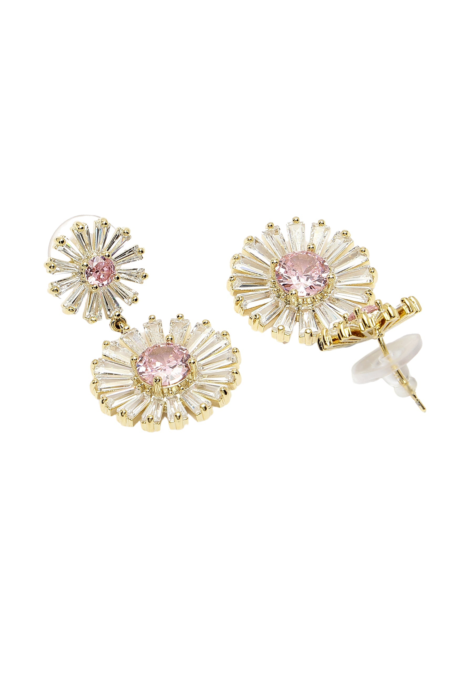 Double Daisy Drop Earrings