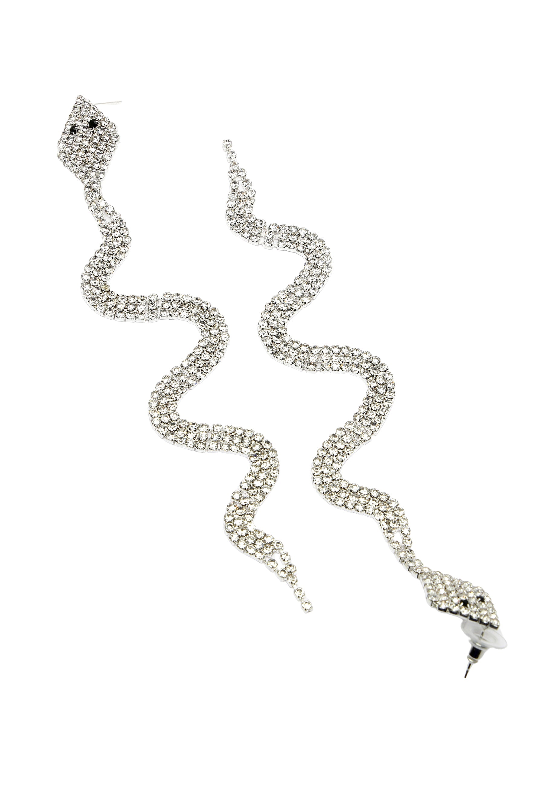 Gleaming Snake Dangle Earrings