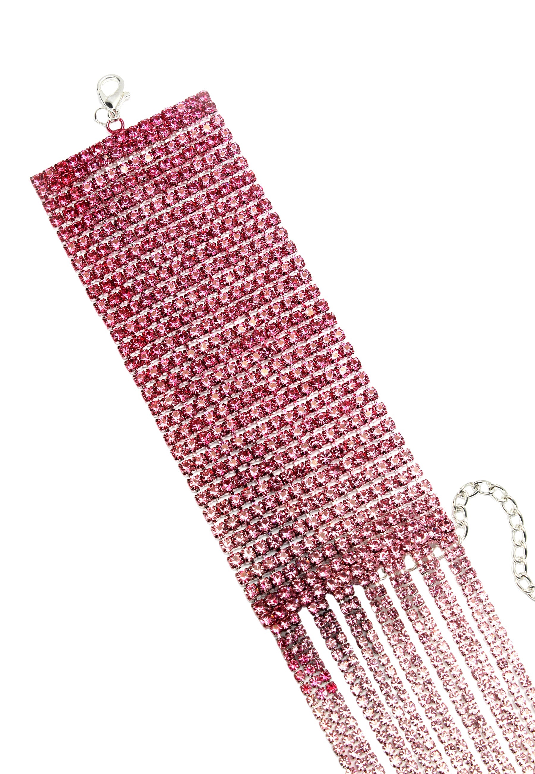 Pink Glitter Chevron Bracelet