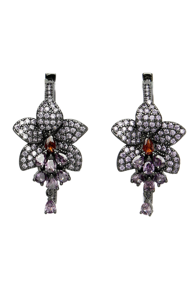 Hibiscus Zirconia Hoops