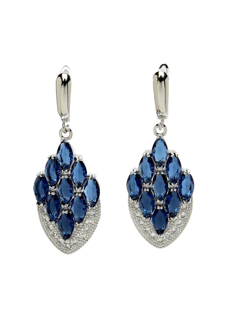 Peacock Feather Drop Earrings