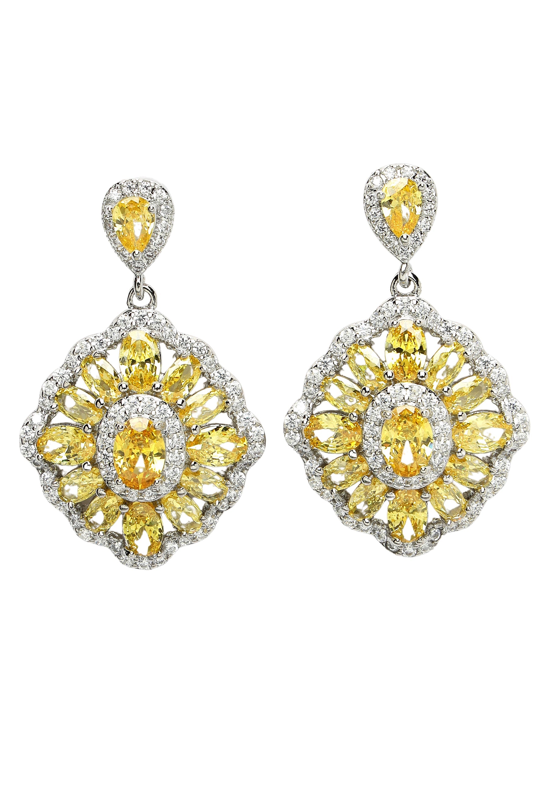 Cubic Zirconia Statement Earrings