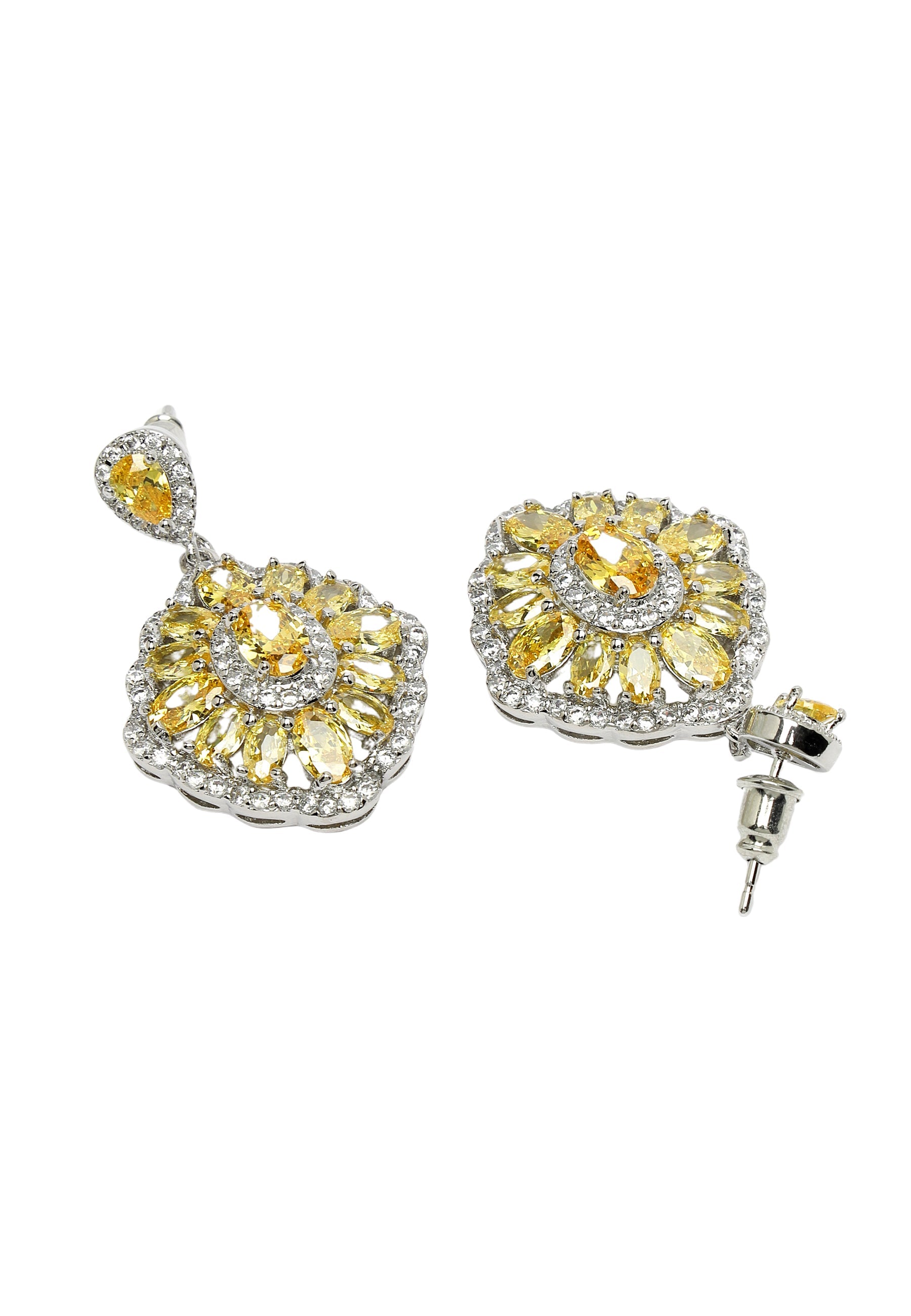 Cubic Zirconia Statement Earrings