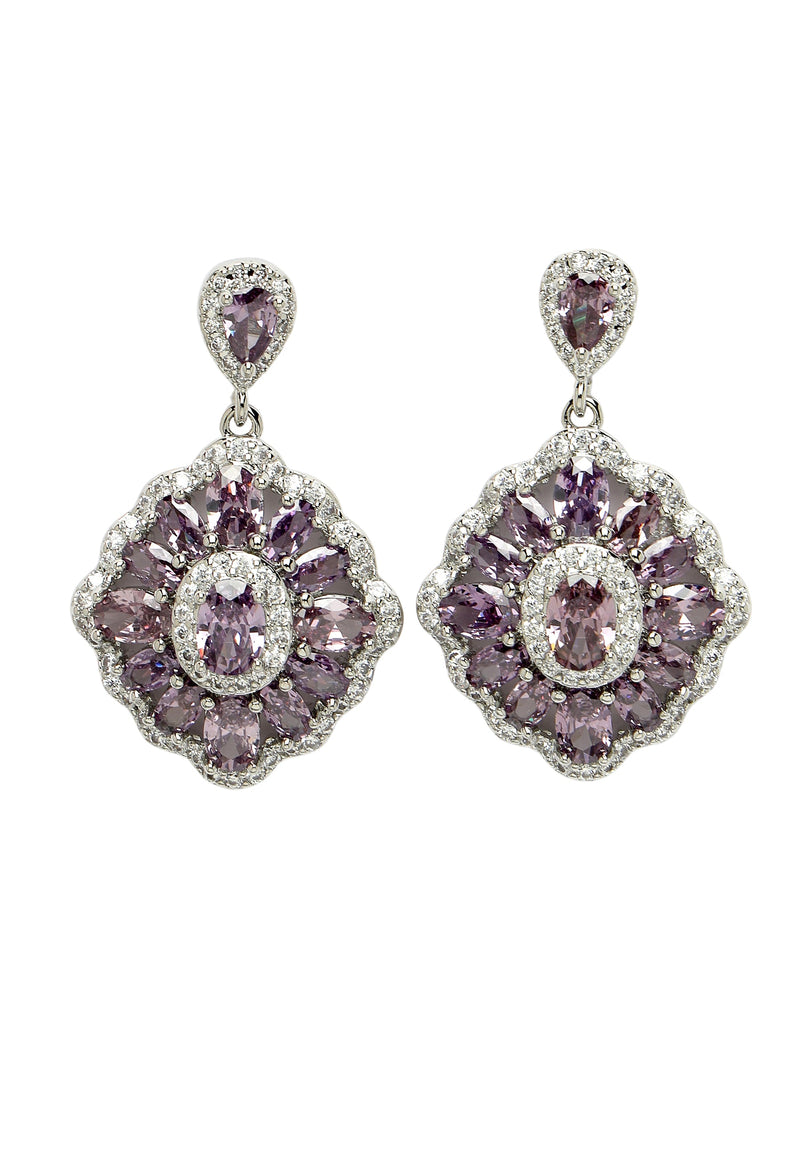 Cubic Zirconia Statement Earrings