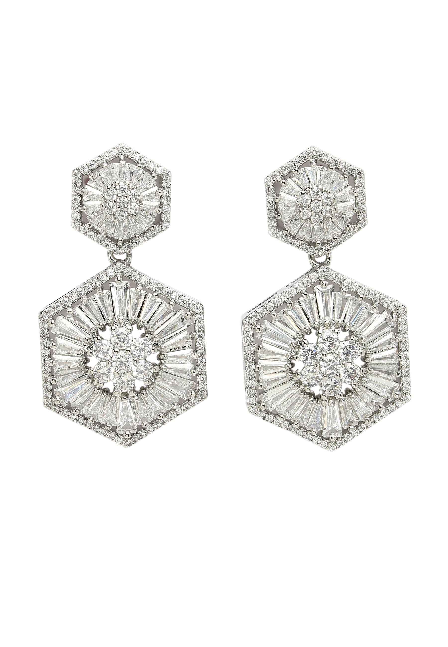 Royal Cubic Zirconia Dangle Earrings