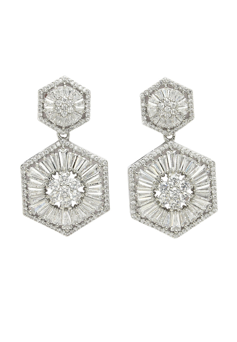 Royal Cubic Zirconia Dangle Earrings