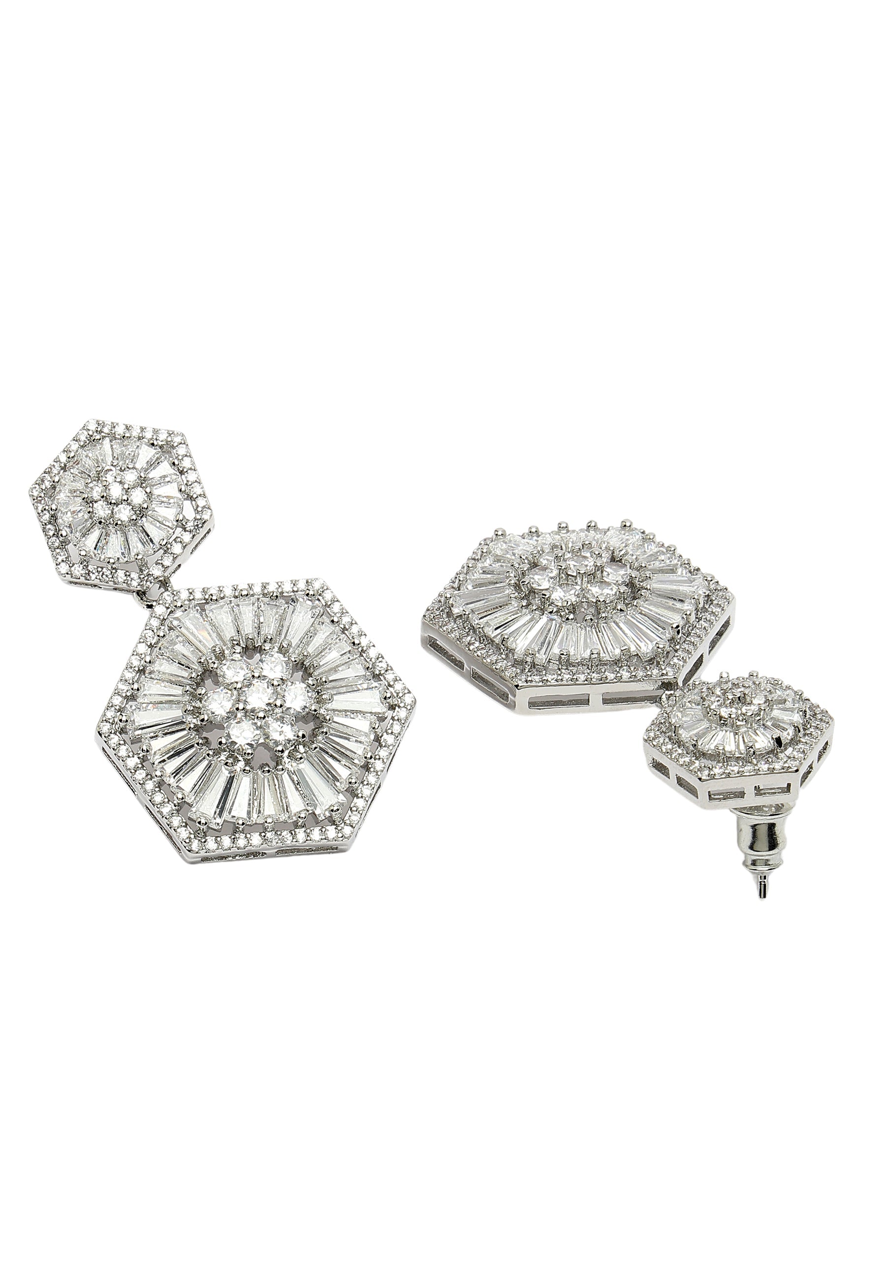 Royal Cubic Zirconia Dangle Earrings