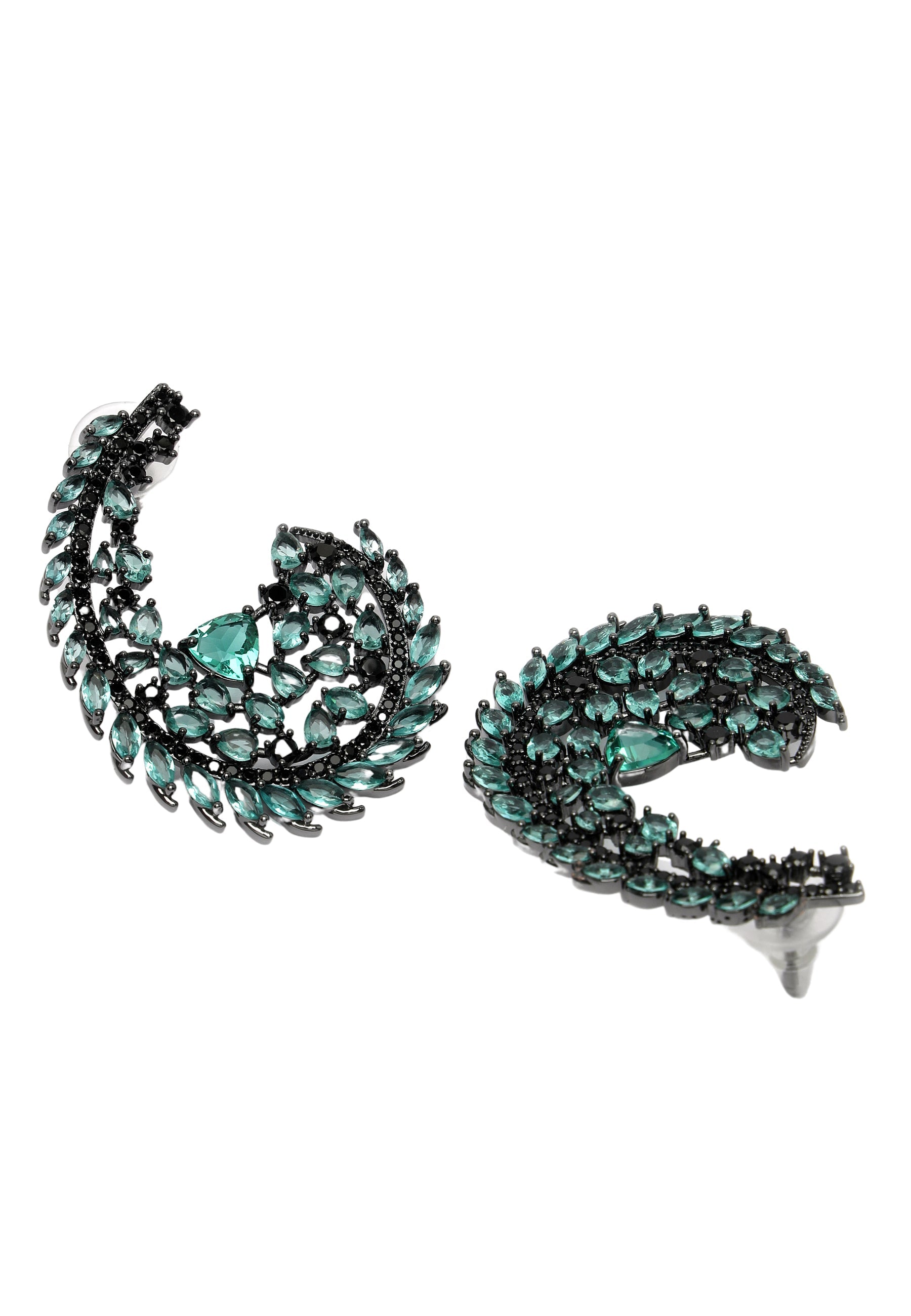 Zirconia Initial G-Shaped Earrings
