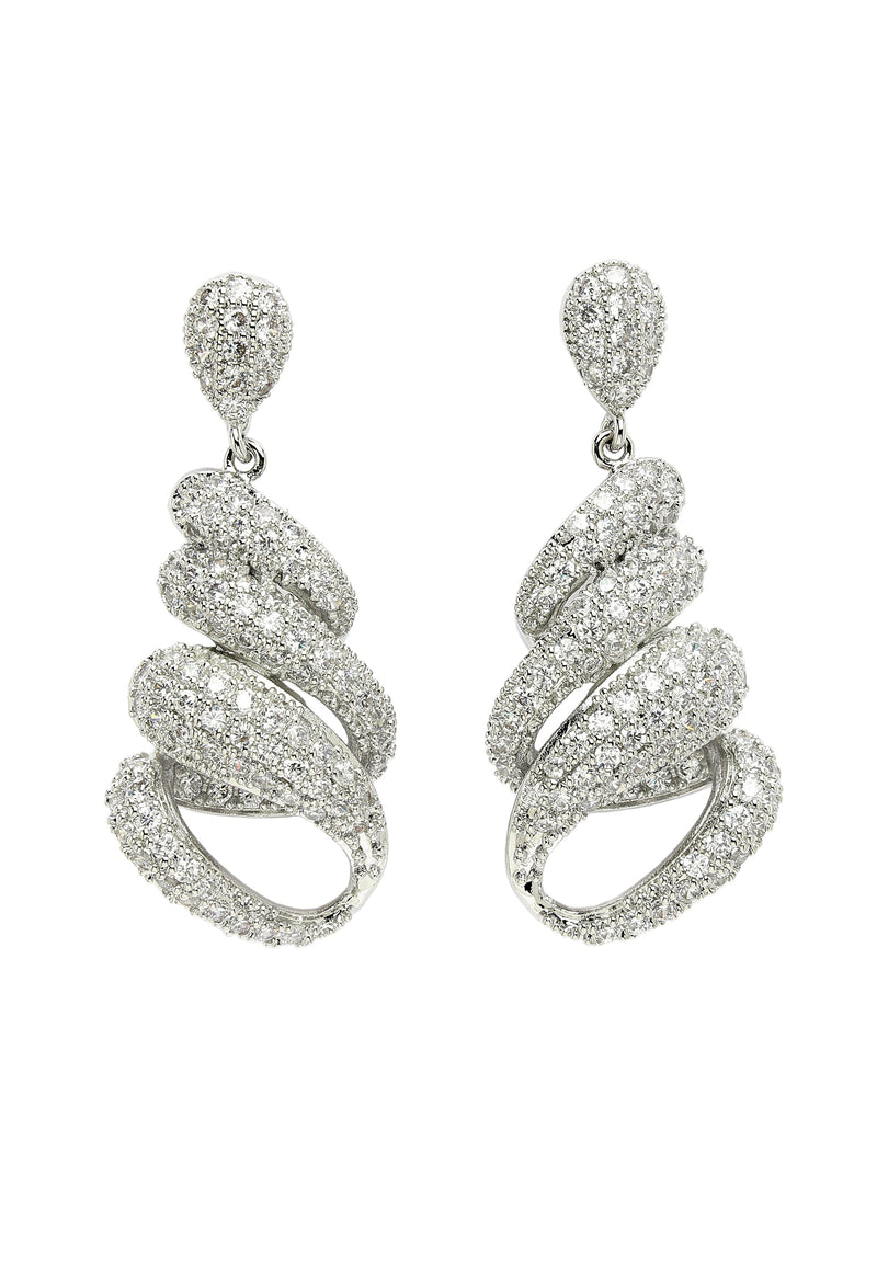 Gleaming Spiral Dangle Earrings