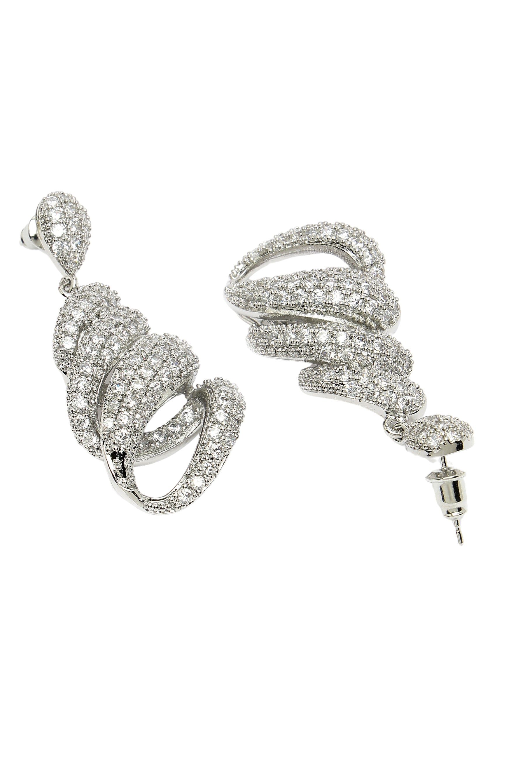 Gleaming Spiral Dangle Earrings