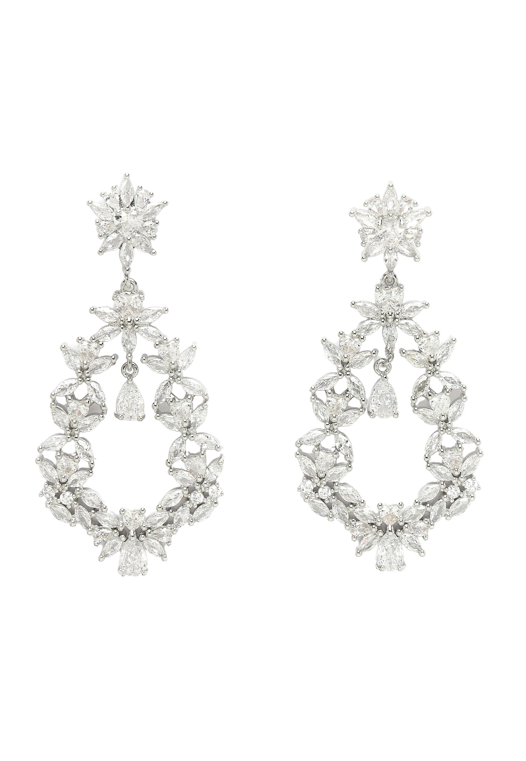 Luxury Floral Zirconia Earrings