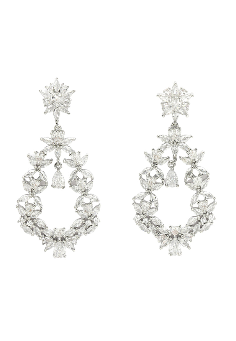 Luxury Floral Zirconia Earrings