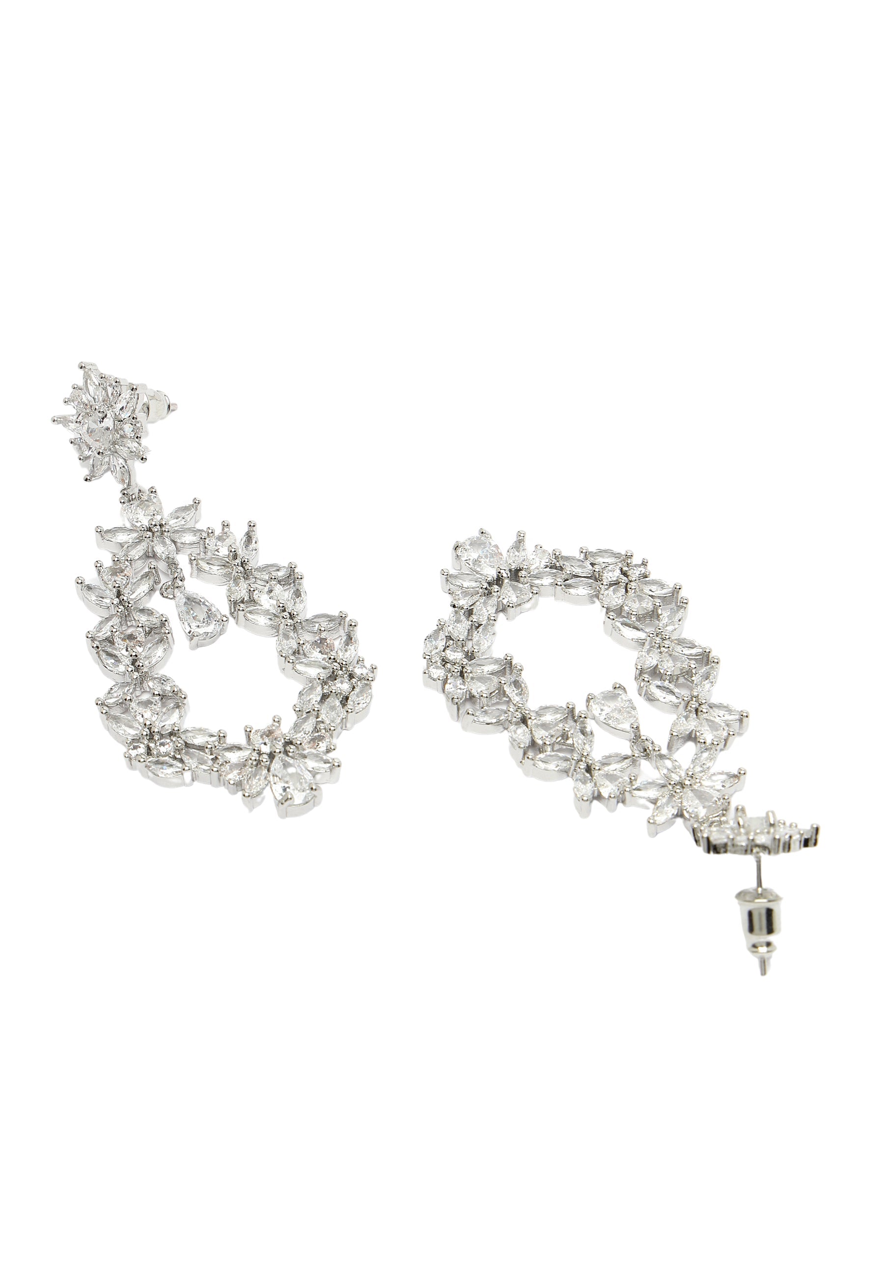 Luxury Floral Zirconia Earrings