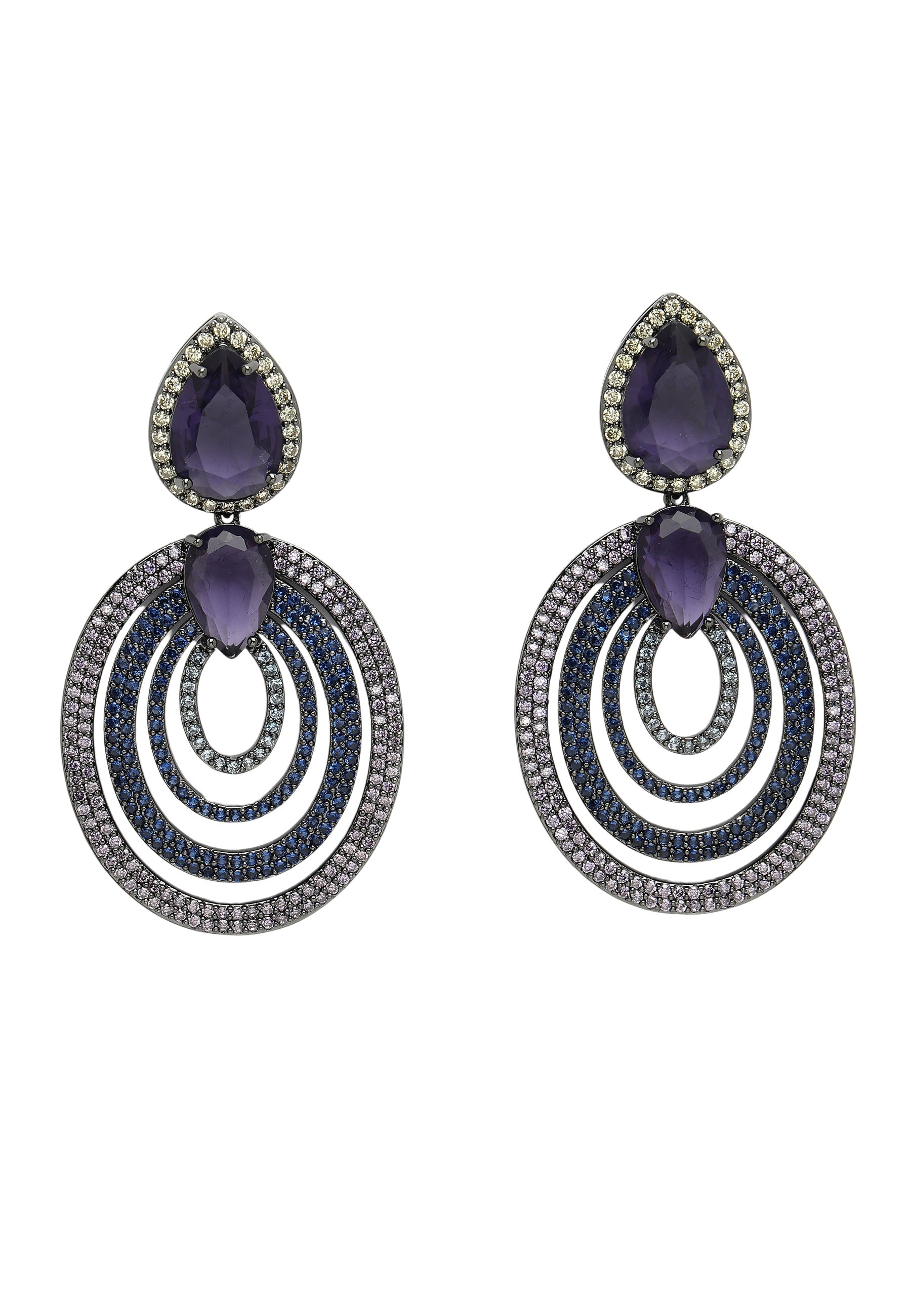 Zirconia Luxury Round Earrings