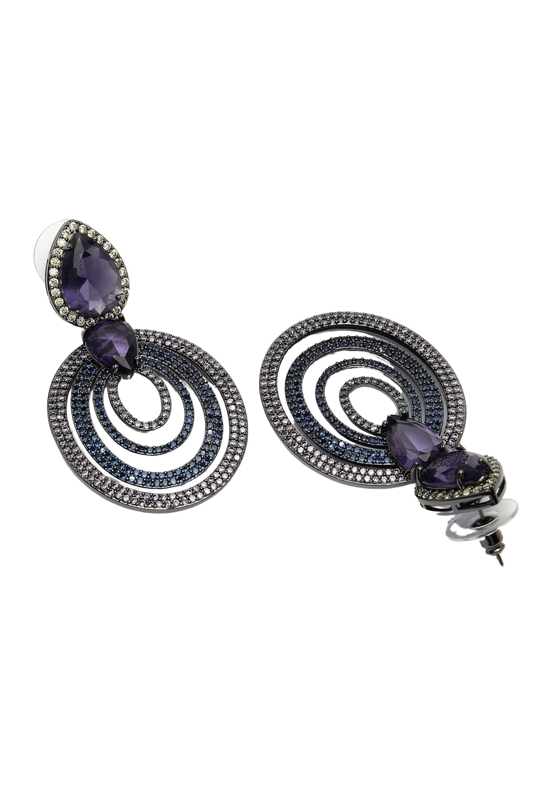 Zirconia Luxury Round Earrings