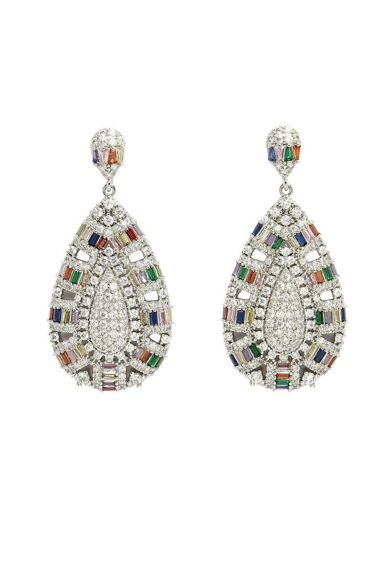 Royal Cubic Zirconia Drop Earrings