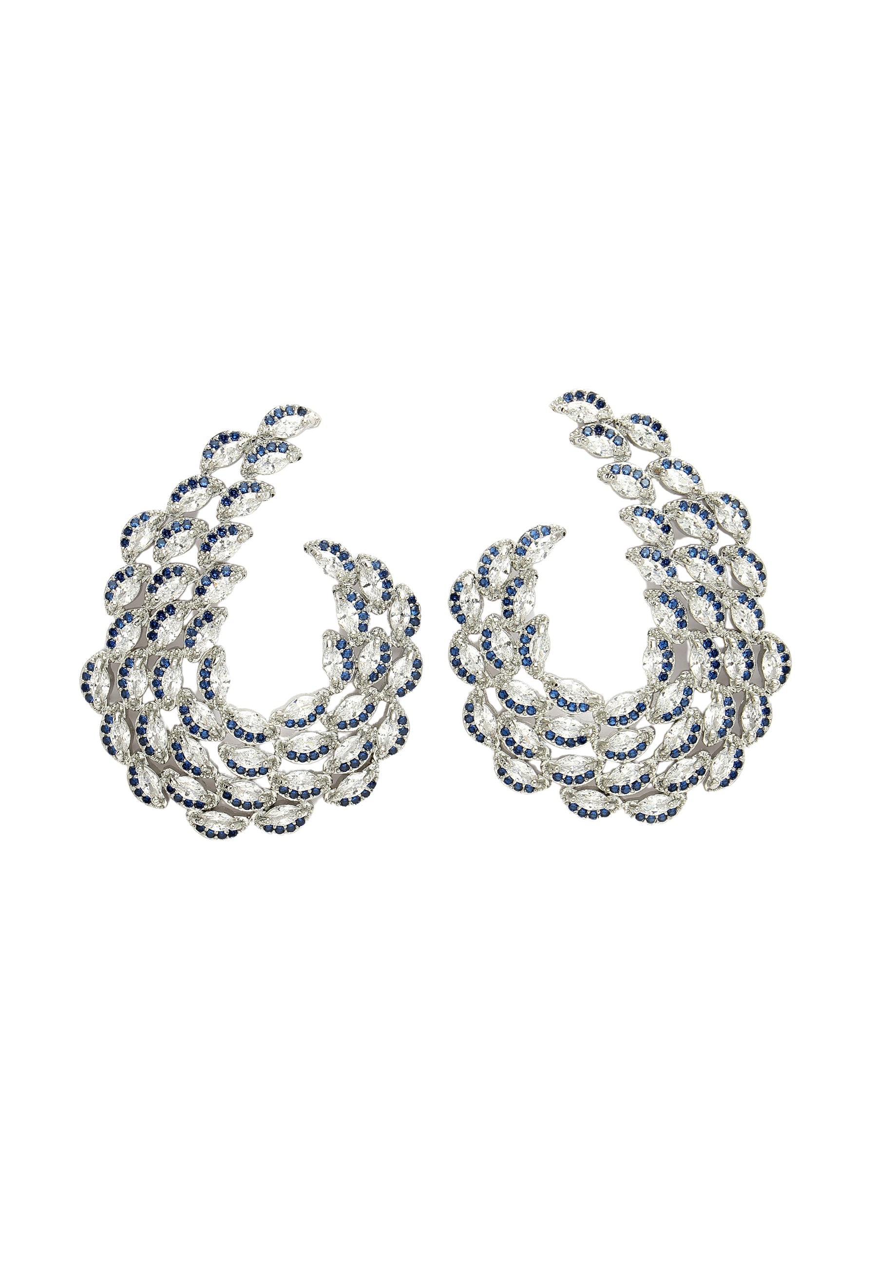 Cubic Zirconia Cloudy Earrings