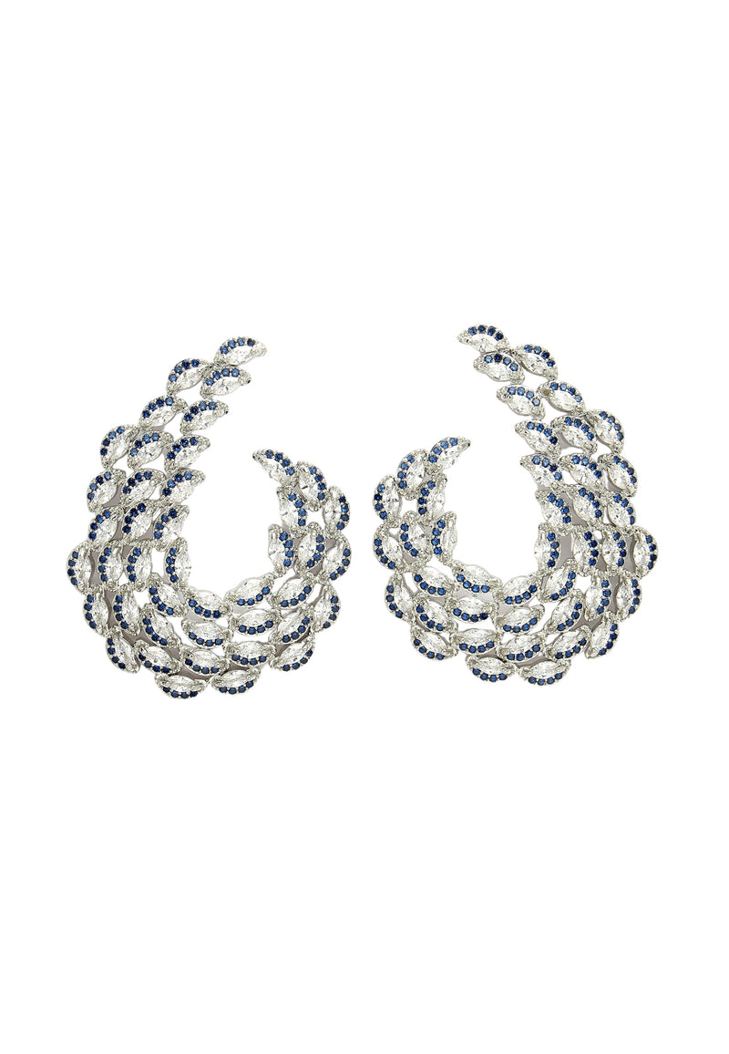 Cubic Zirconia Cloudy Earrings