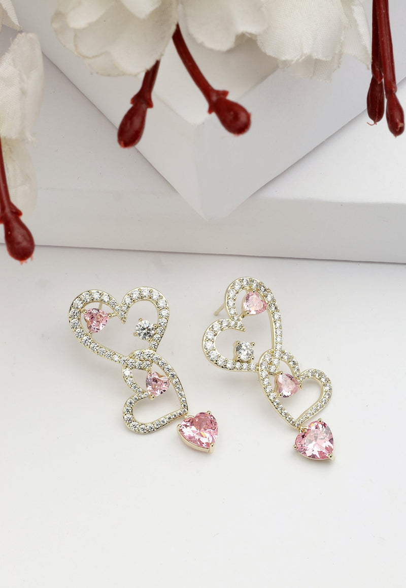Diva Heart Drop Earrings