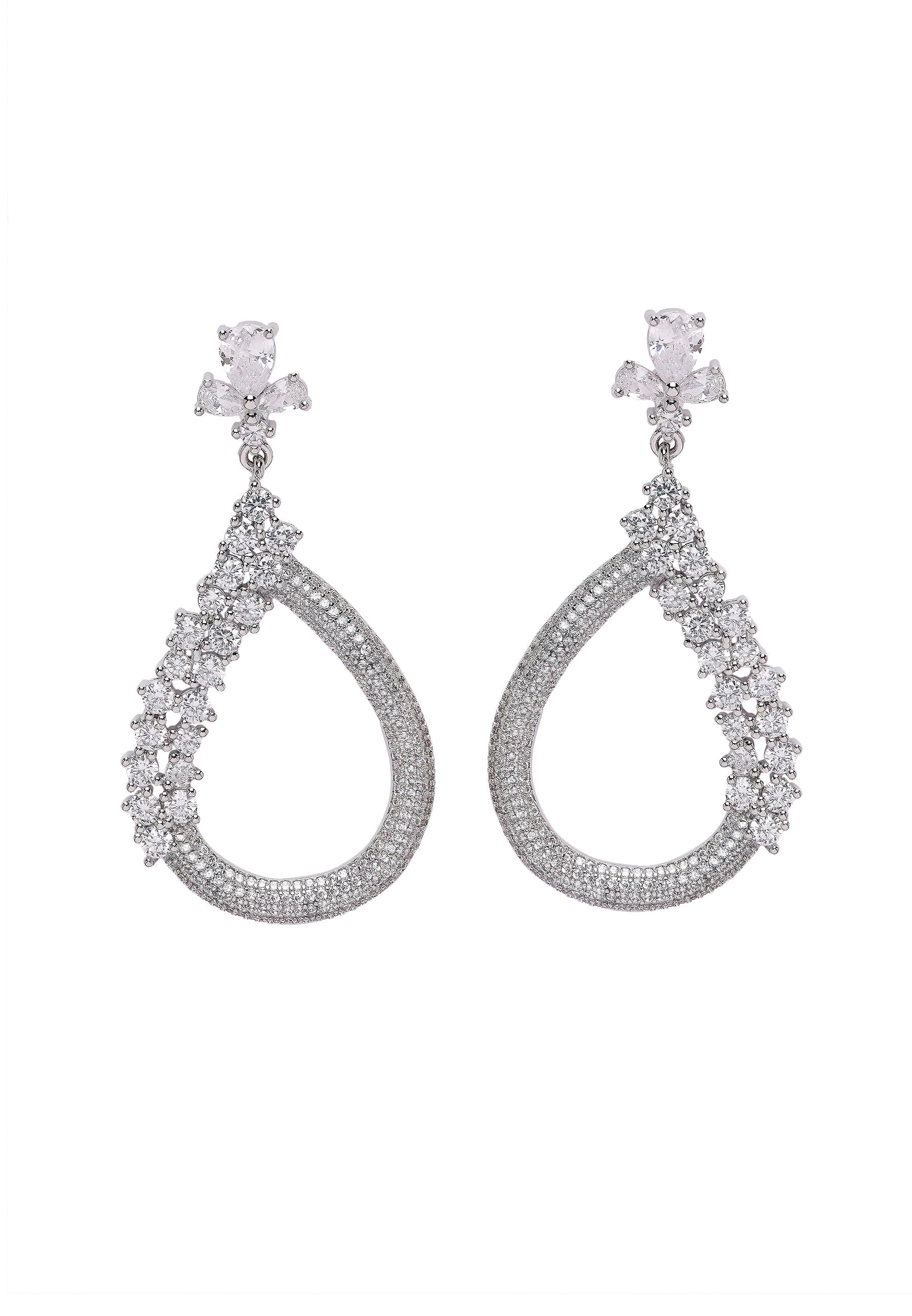 Diva Sparkling Almond Shape Earrings