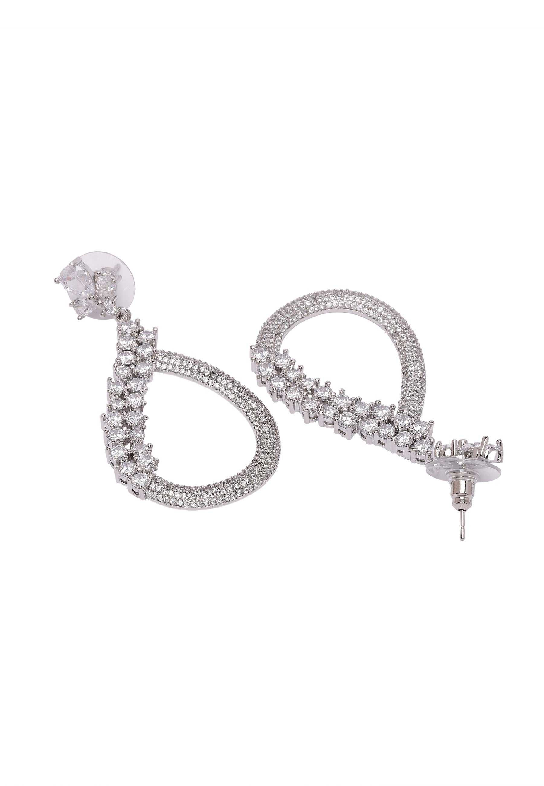 Diva Sparkling Almond Shape Earrings