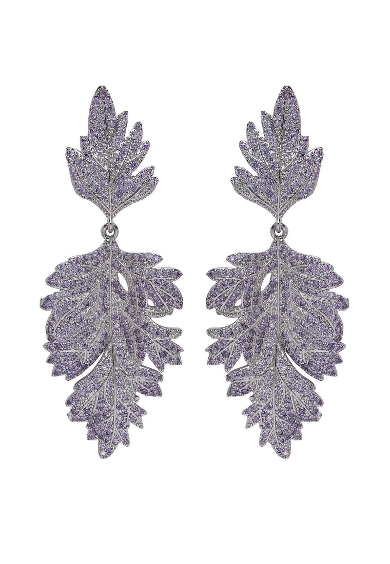 Diva Leaf Shaped Drop Earrings