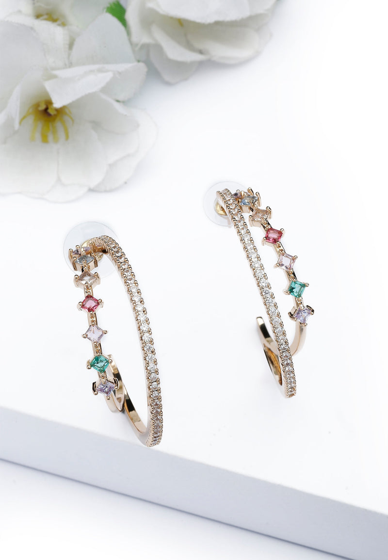 Multi colored Hoop Earrings