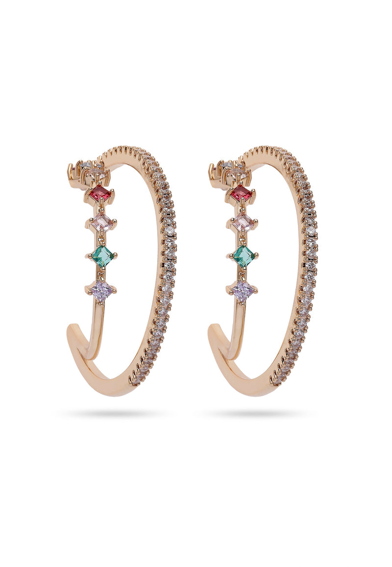 Multi colored Hoop Earrings
