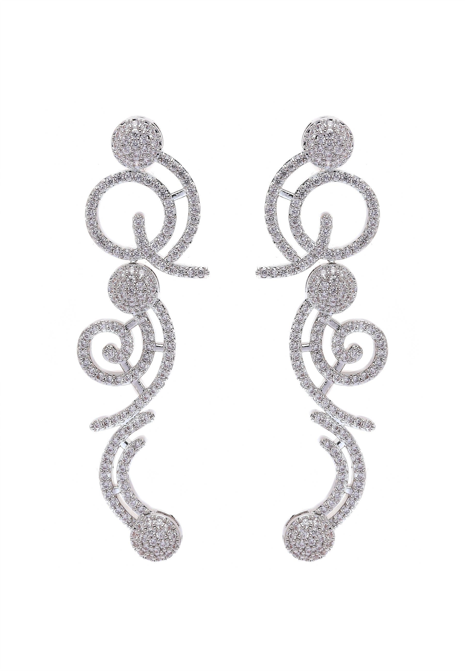 Classy Swirl Dangle Earrings