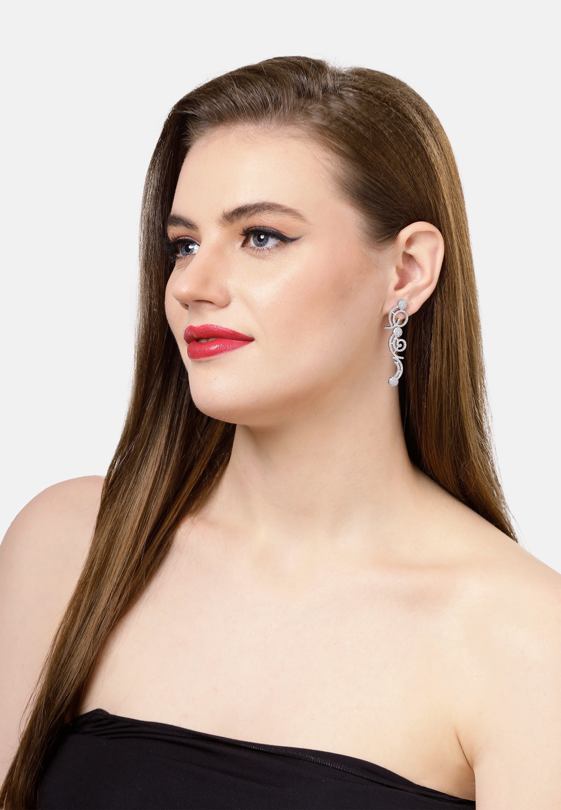 Classy Swirl Dangle Earrings