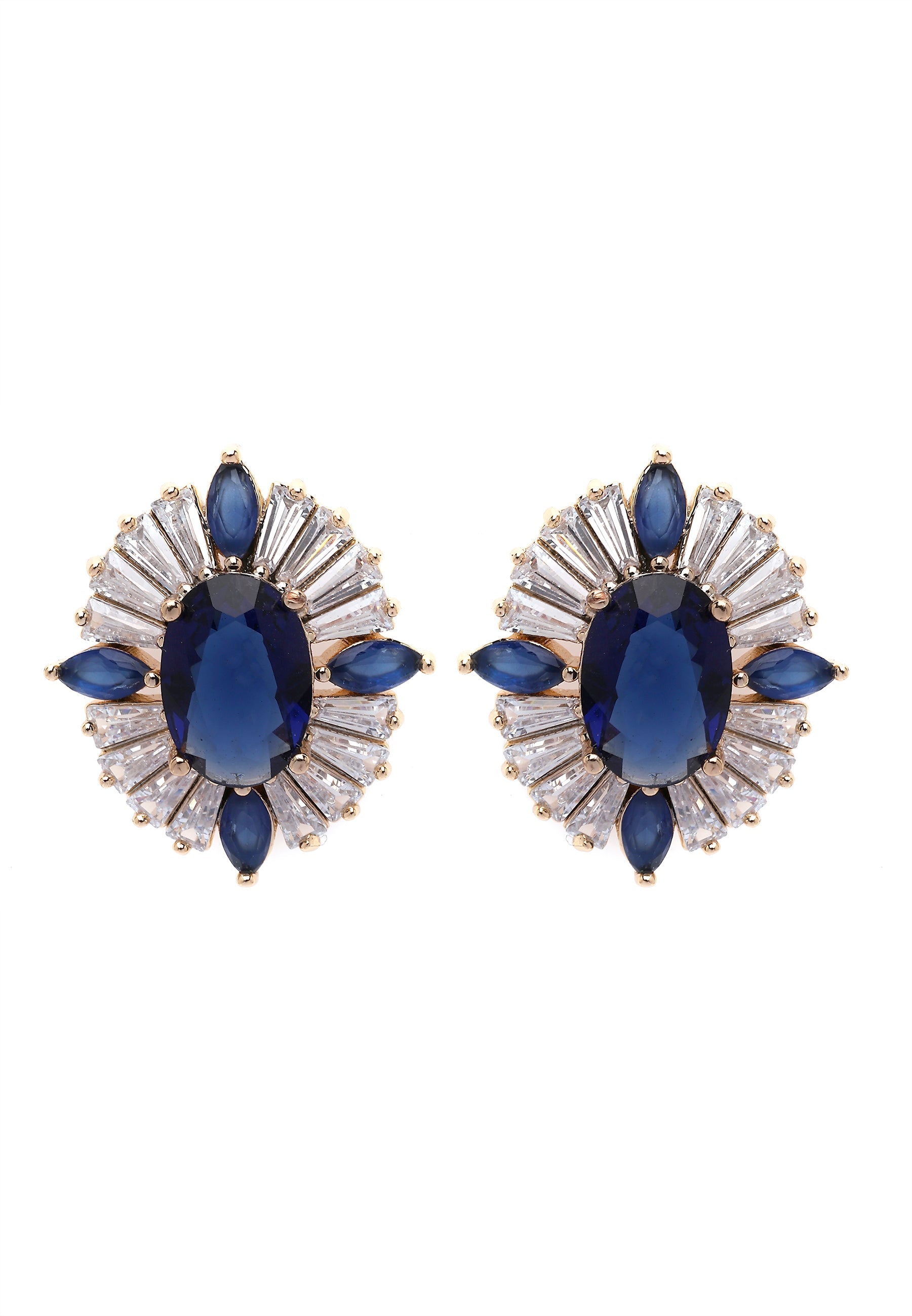 Timeless Dark Blue Stud Earrings