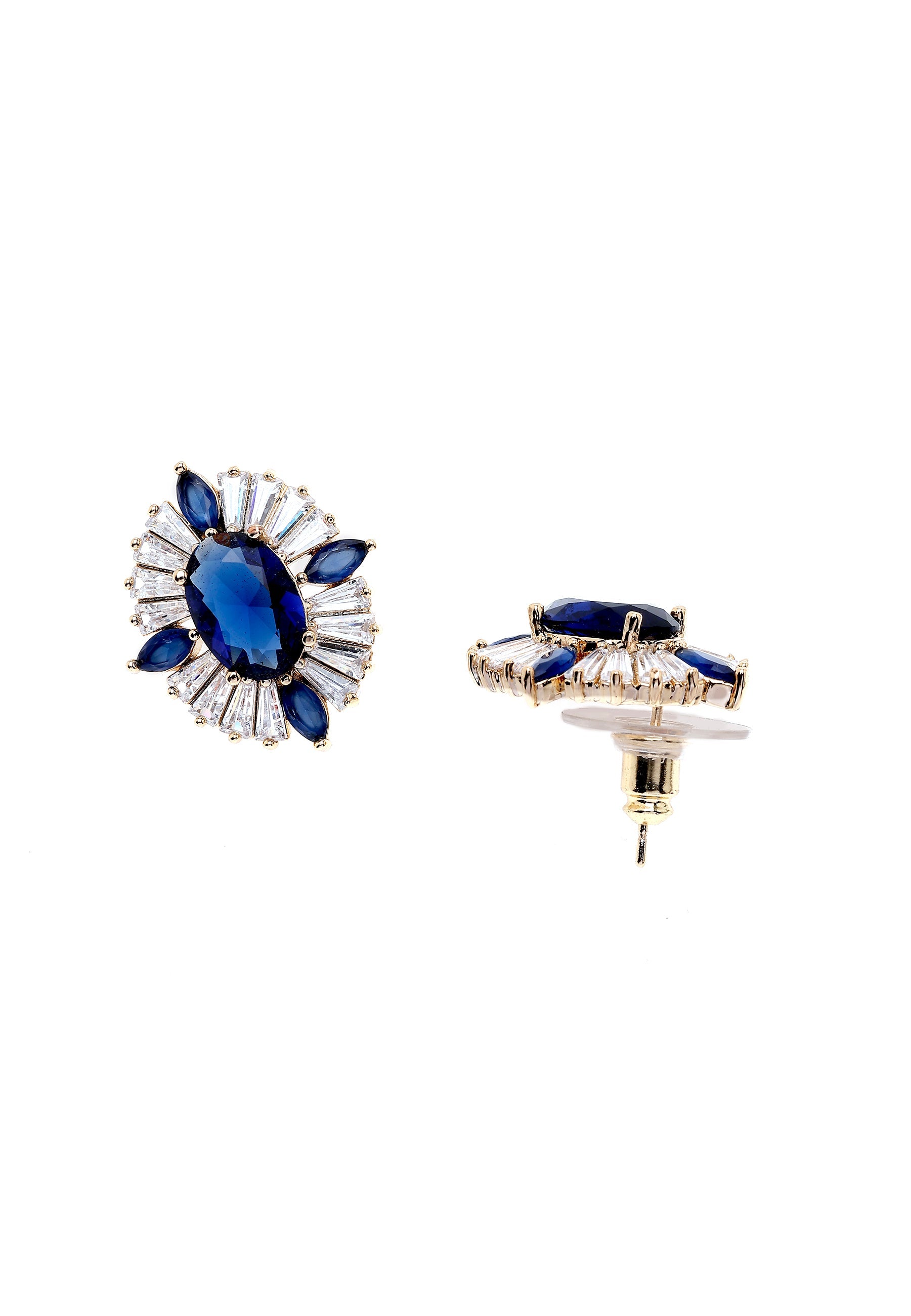 Timeless Dark Blue Stud Earrings