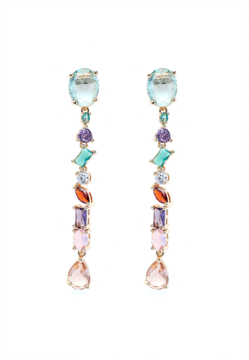Multi-Colored Long Tassel Earrings