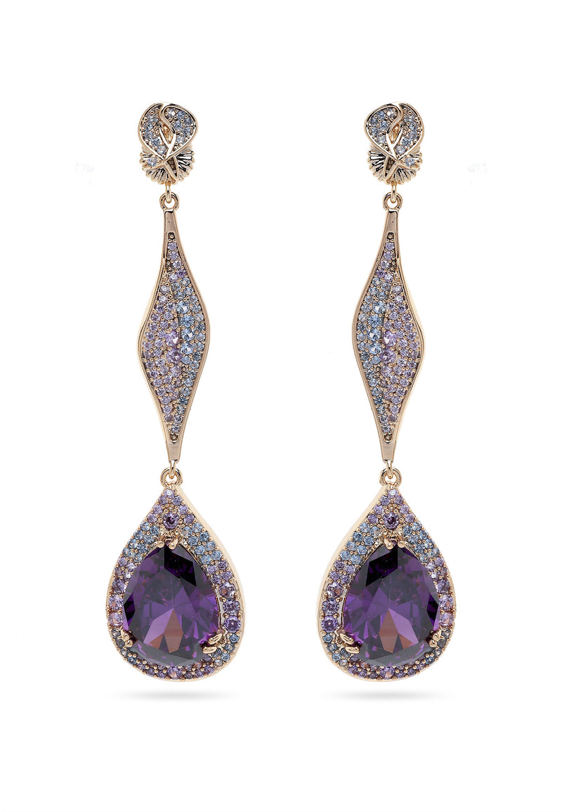 Gleaming Long Dangle Earrings