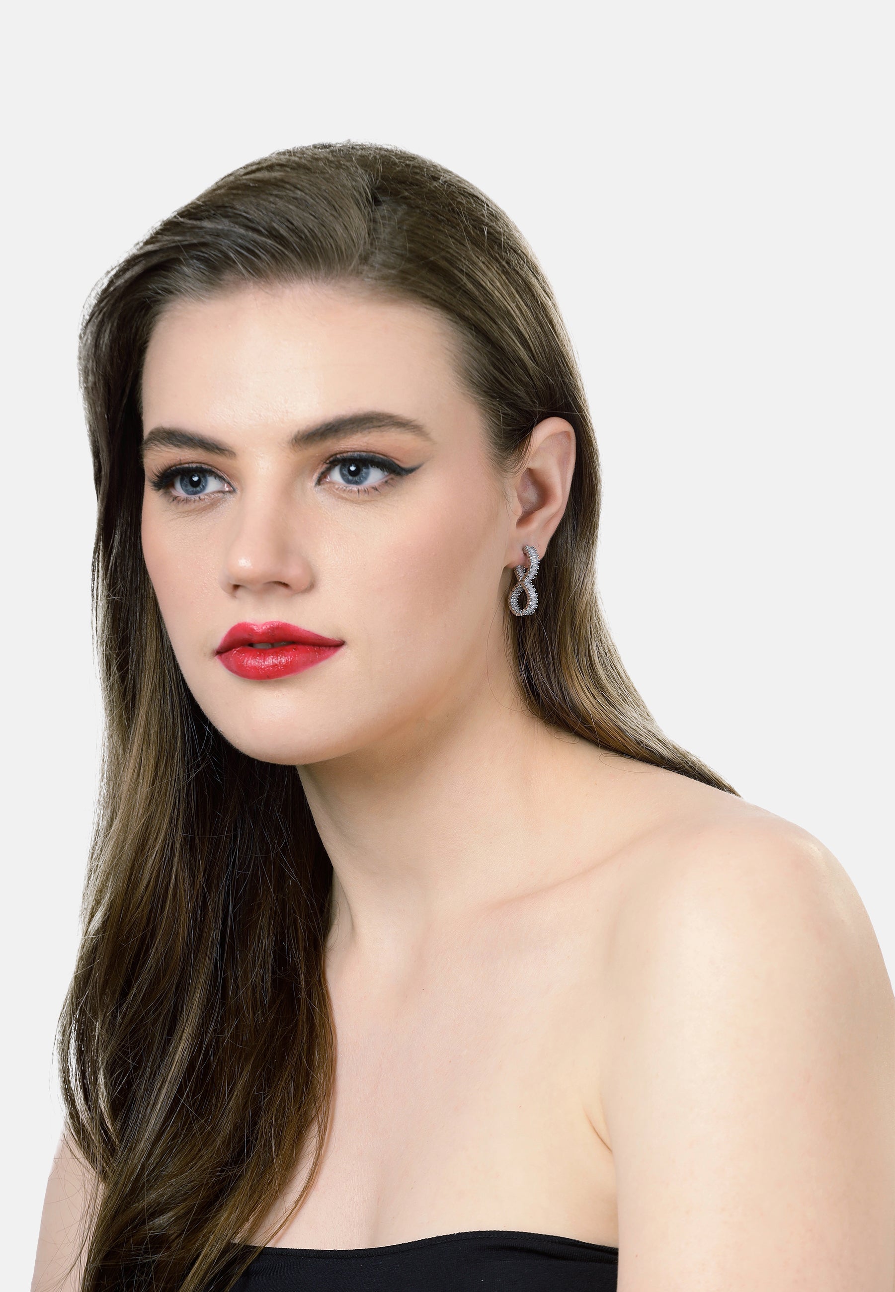 Lustrous Bow Stud Earrings