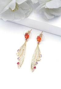 Feather drop Earrings