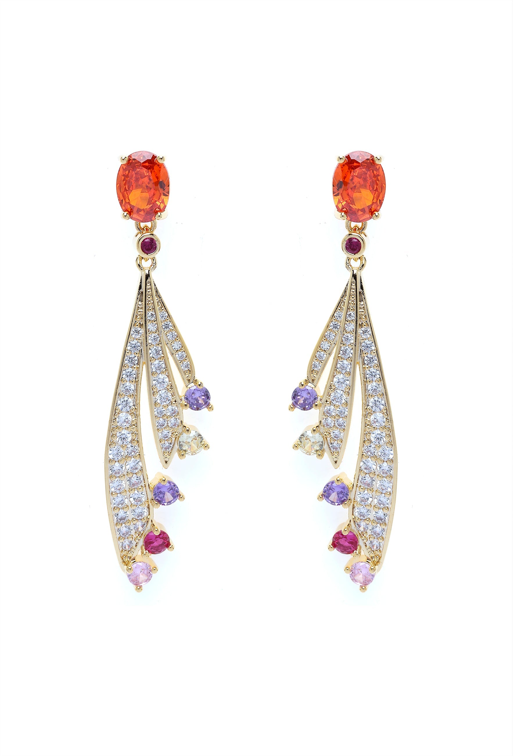 Feather drop Earrings