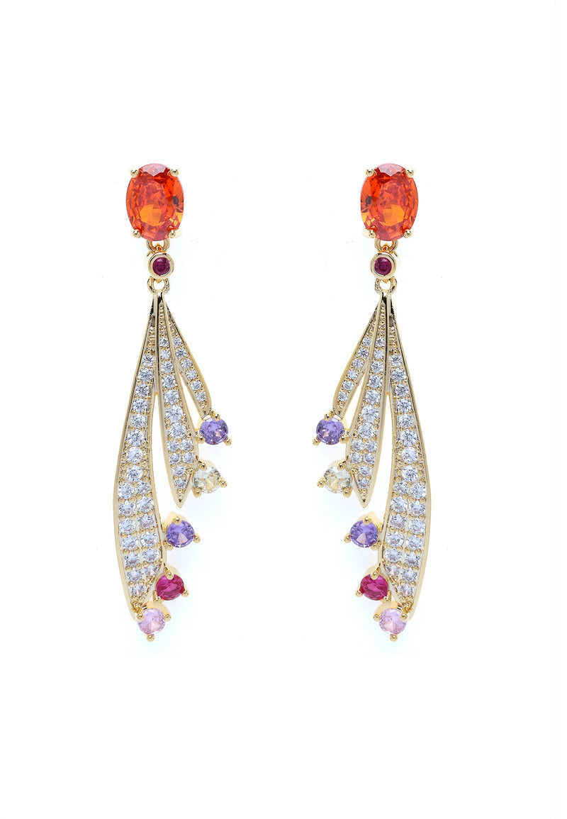 Feather drop Earrings