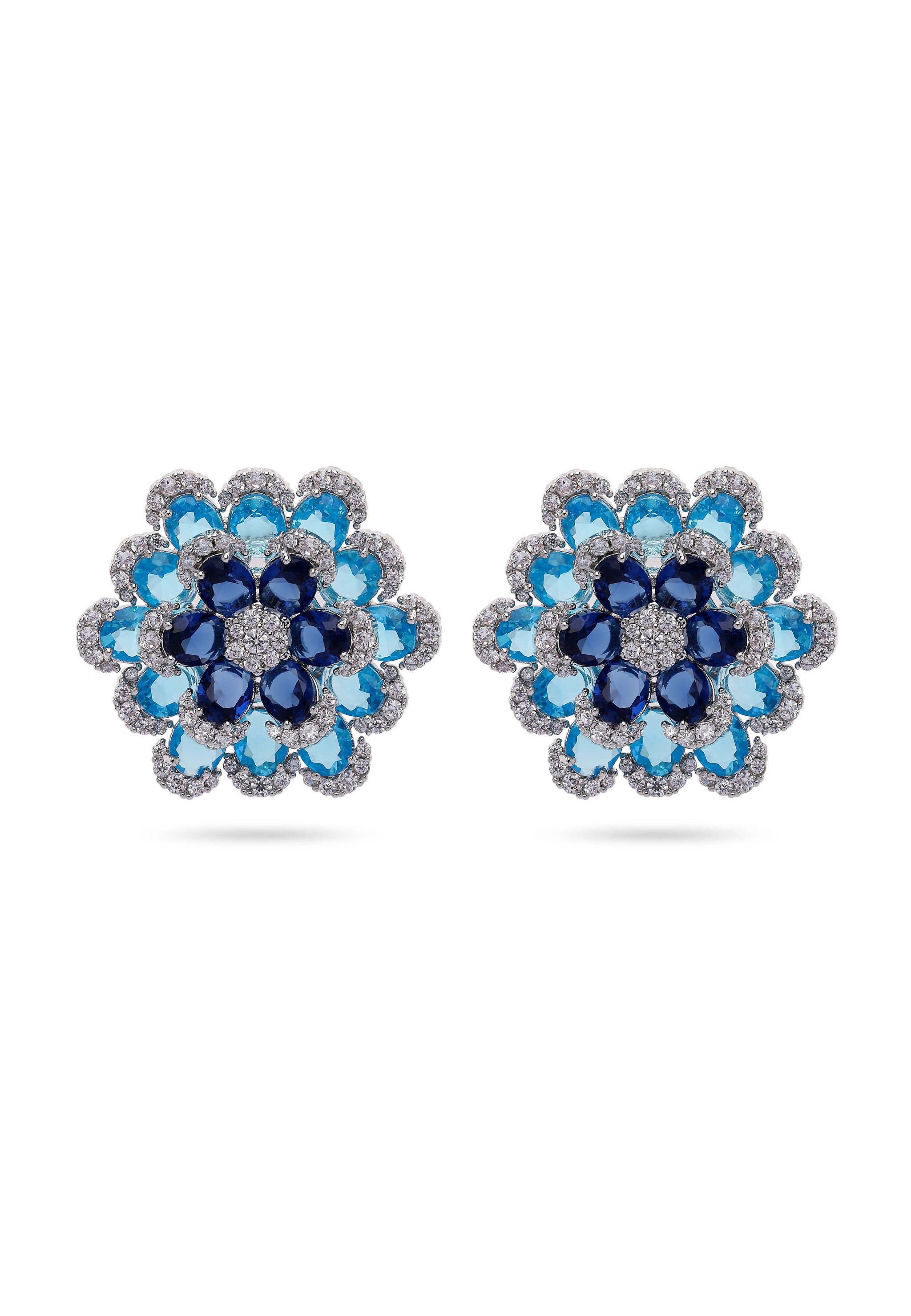 Floral Layered Stud Earrings