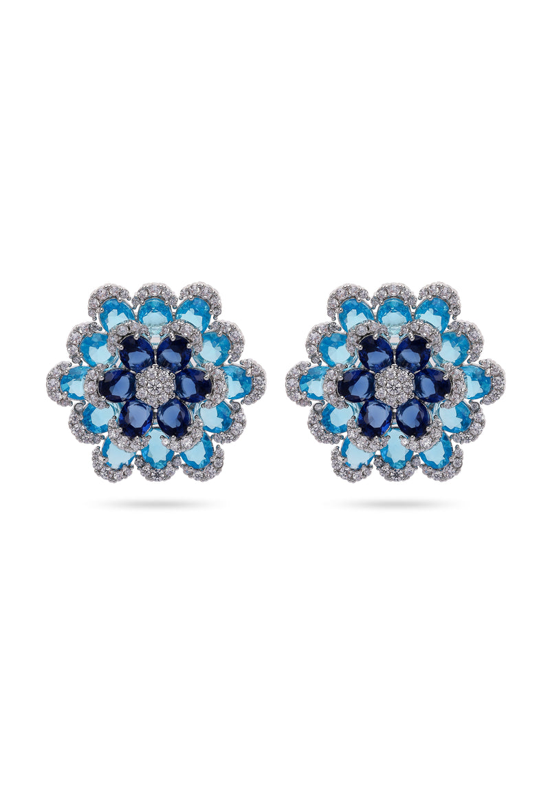 Floral Layered Stud Earrings