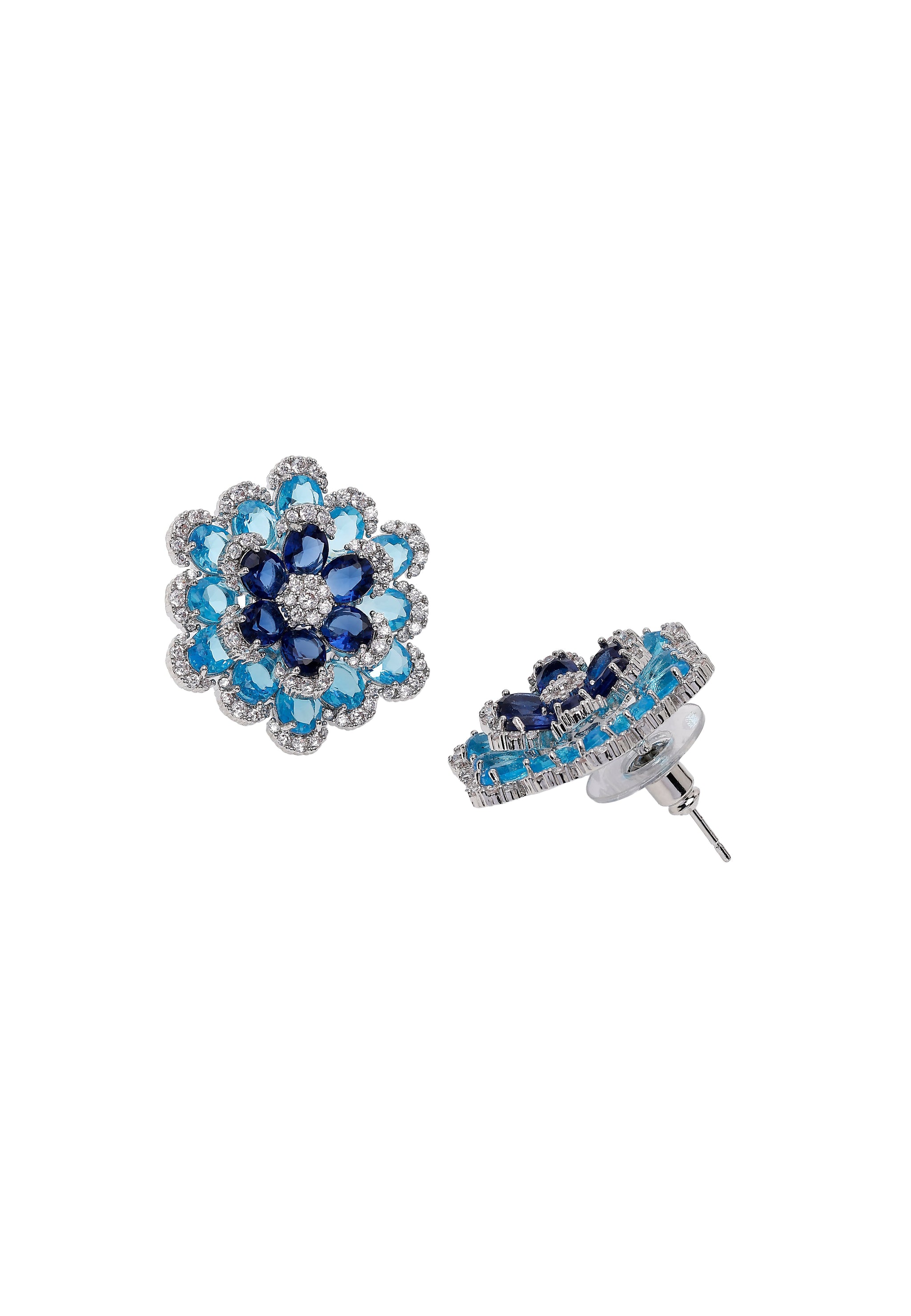 Floral Layered Stud Earrings