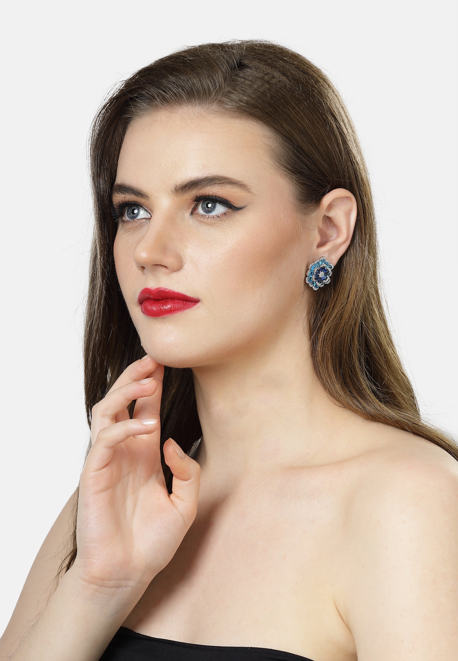 Floral Layered Stud Earrings