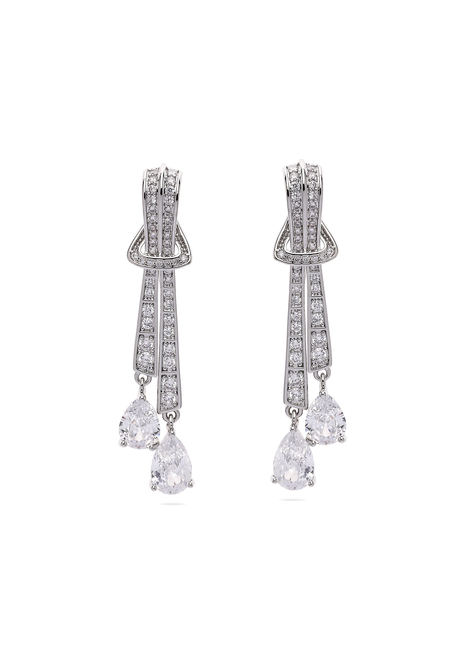 Silver Knot Dangle Earrings
